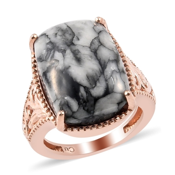 Sephora Jewelry - 15.30 ctw Austrian Pinolith Solitaire Ring in 14K RG Over Copper (Size 9.0)